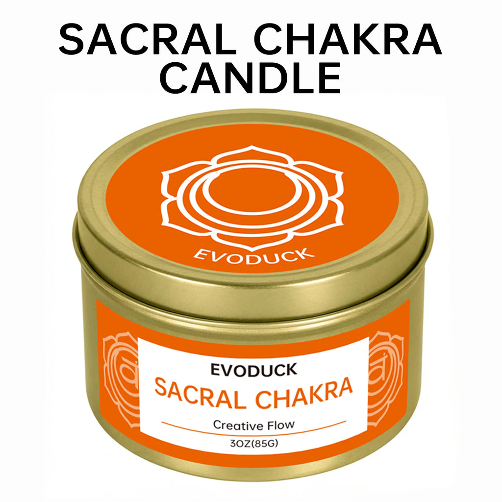 Bougie Énergétique Chakra Sacré & Cristaux