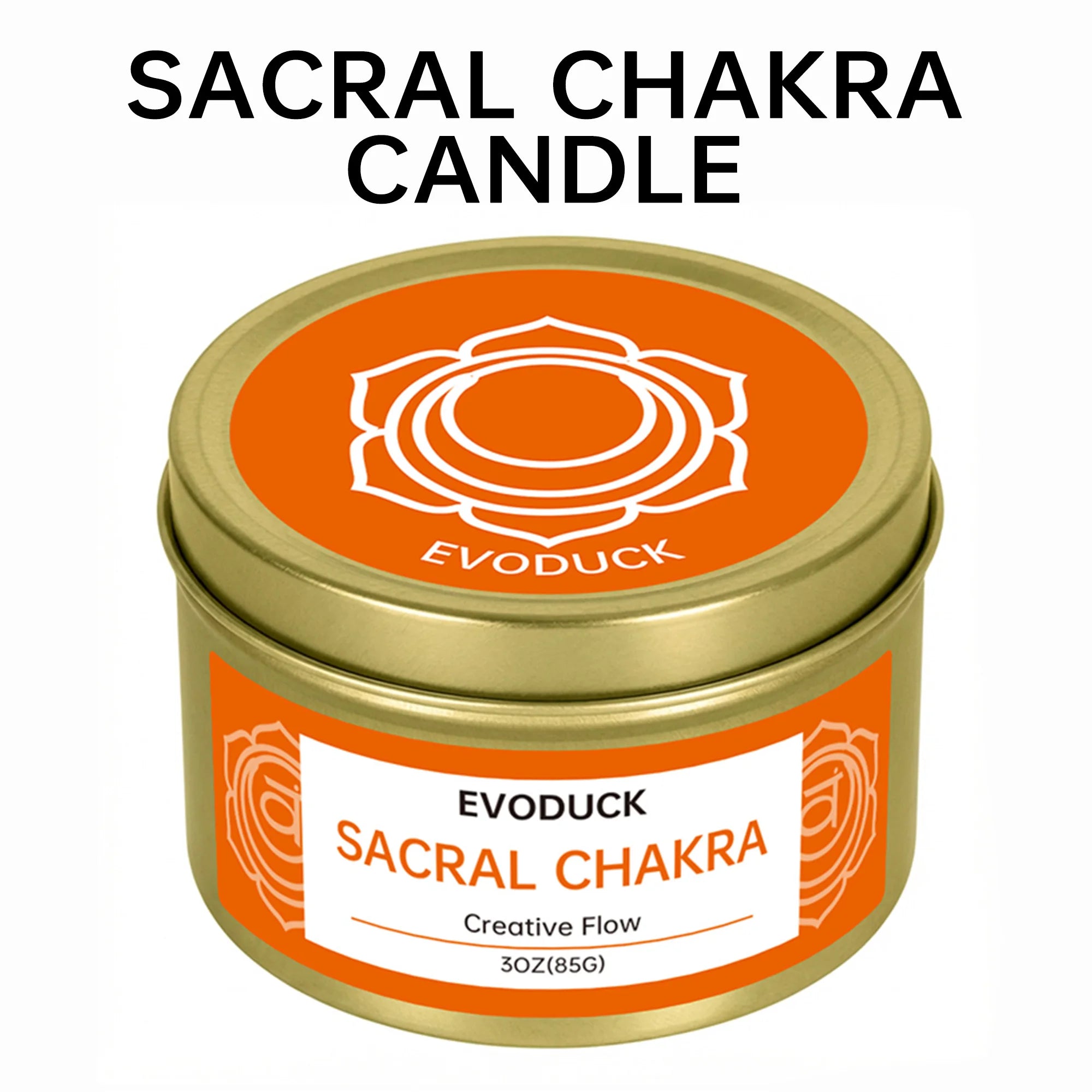 Bougie Énergétique Chakra Sacré & Cristaux