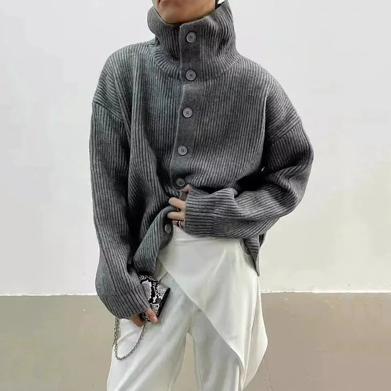 Pull col roulé oversize – Maille épaisse Y2K