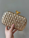 Luna Intreccio – Pochette Tressée Élégance