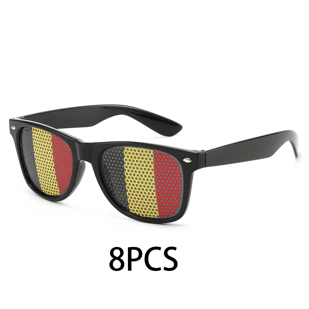 8PCS HD Vision Flag Sunglasses