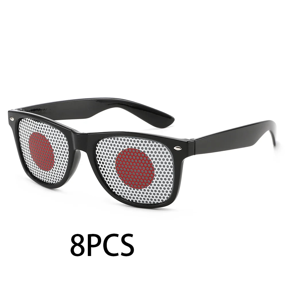 8PCS HD Vision Flag Sunglasses
