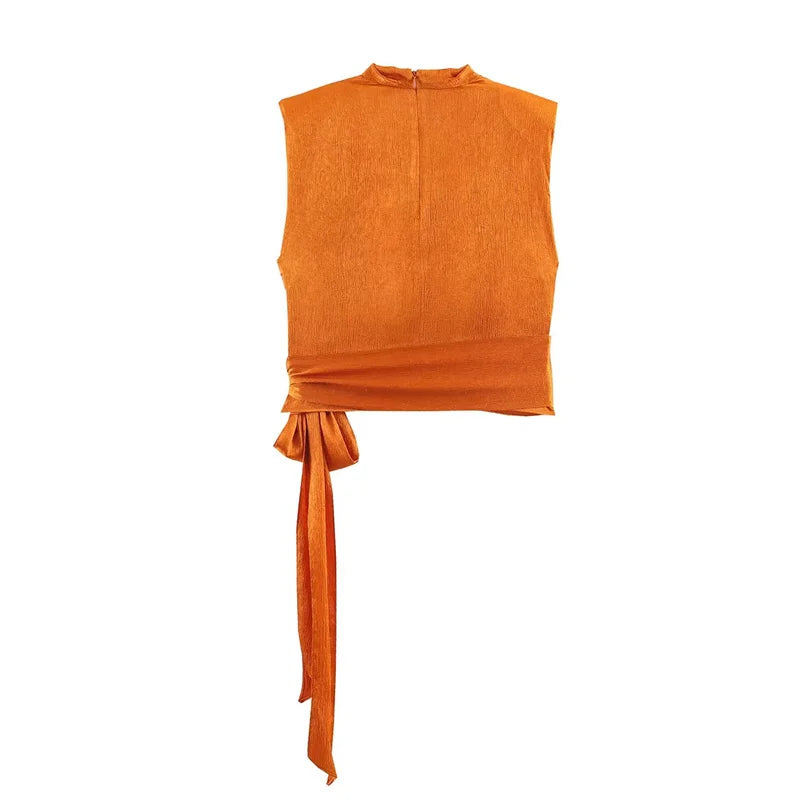 Top Satin "Coucher de Soleil"