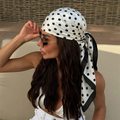 Le Foulard Riviera Pois – Satin Bohème Chic