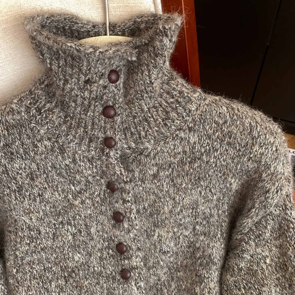 Cardigan col montant – Inspiration coréenne Y2K