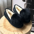 Mocassins fourrés en cuir – Winter Pompon