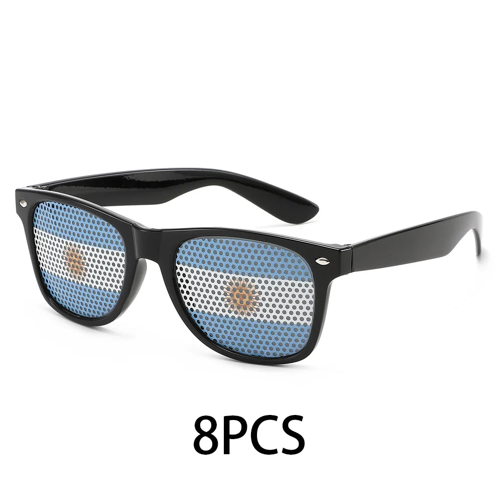 8PCS HD Vision Flag Sunglasses