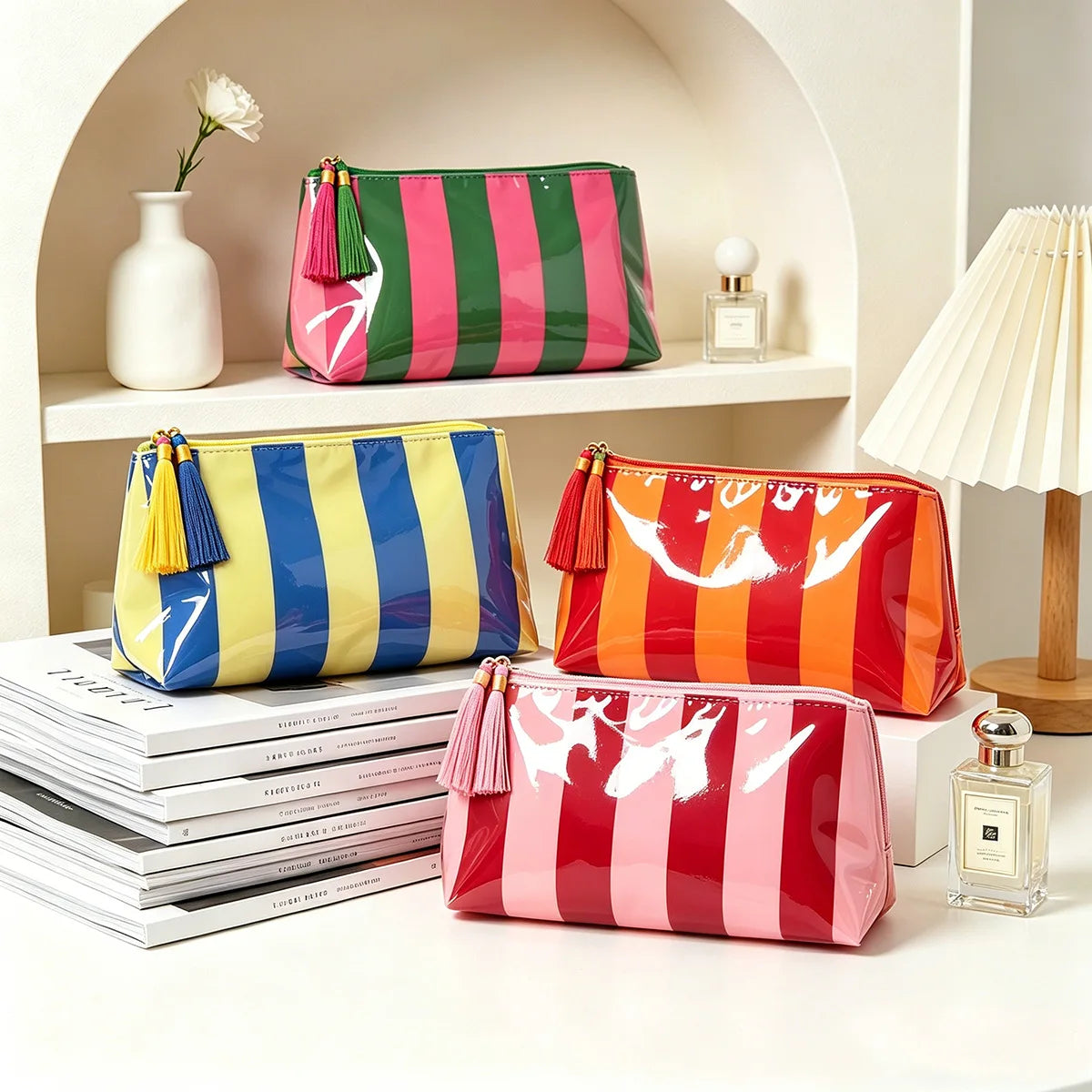 Trousse Marbella rayée