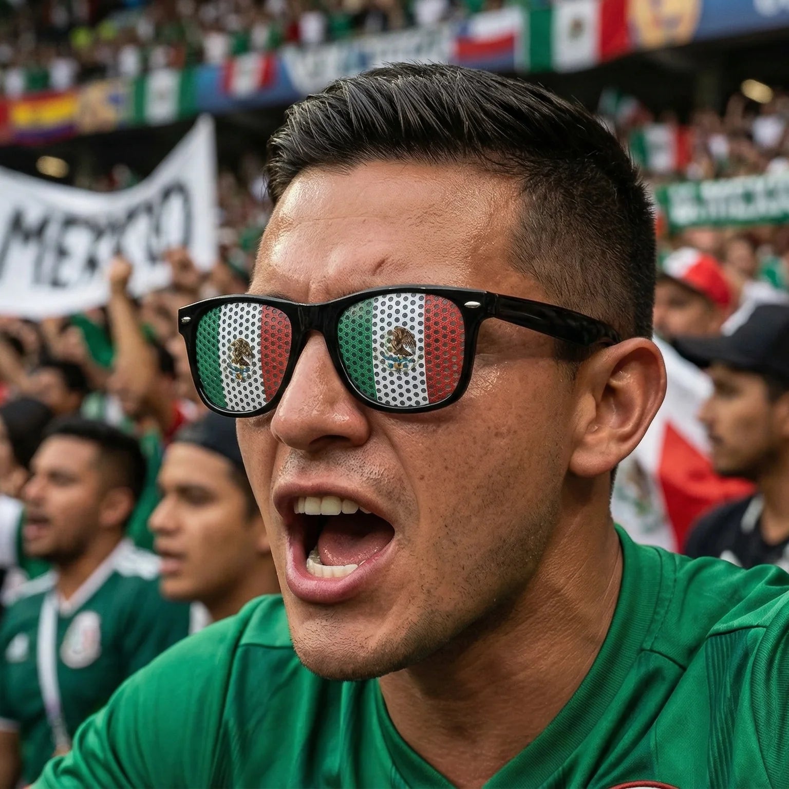 8PCS HD Vision Flag Sunglasses