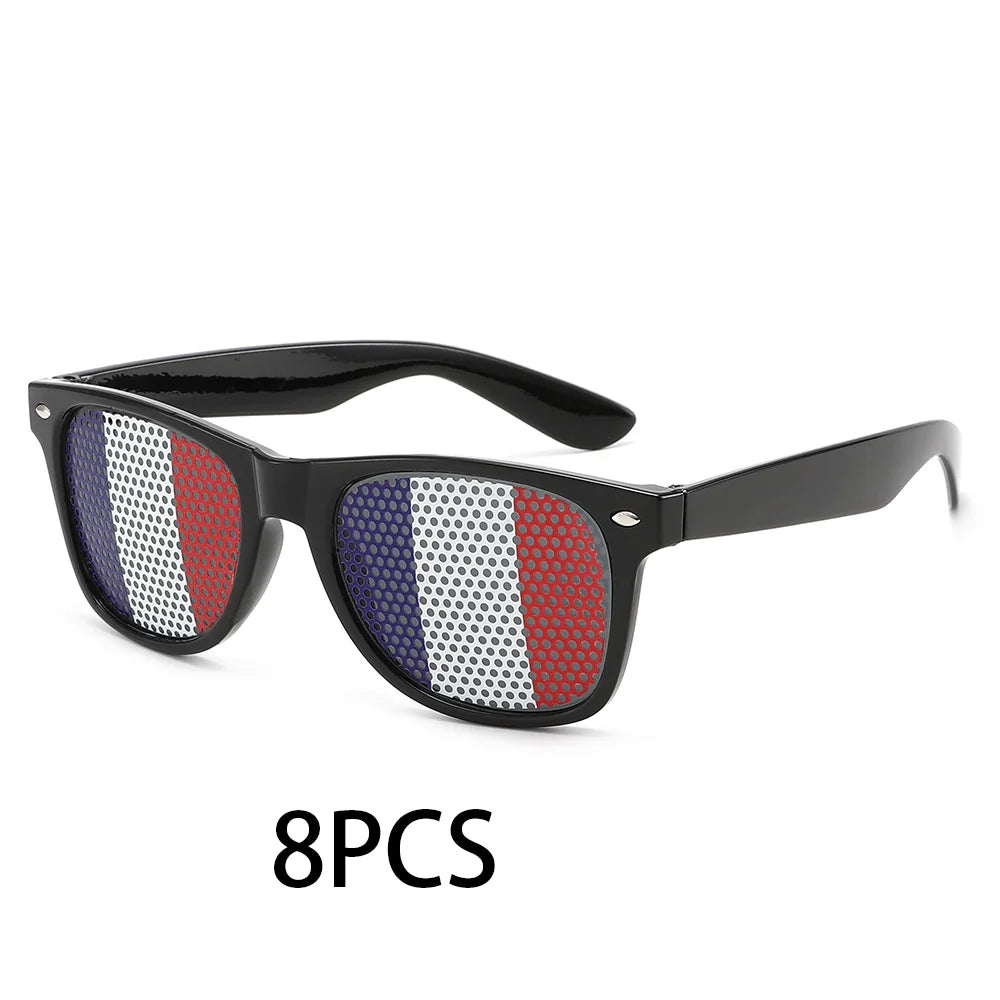 8PCS HD Vision Flag Sunglasses