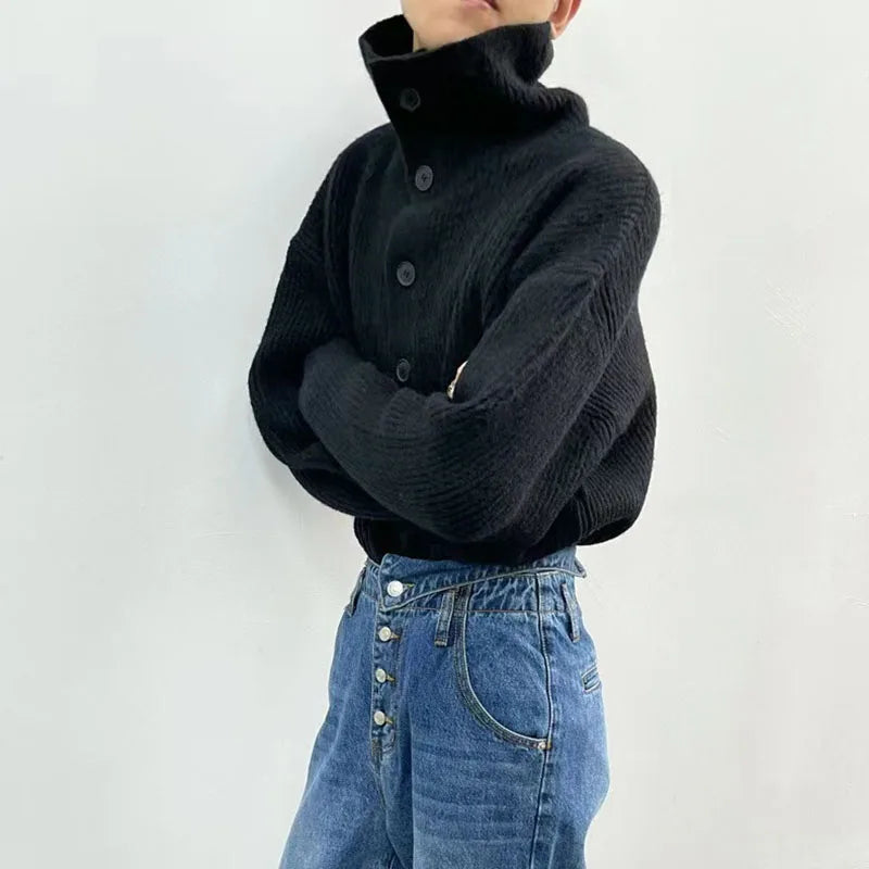 Pull col roulé oversize – Maille épaisse Y2K