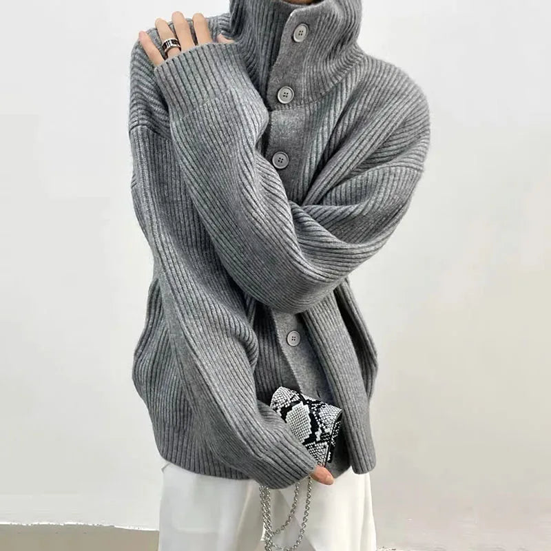 Pull col roulé oversize – Maille épaisse Y2K