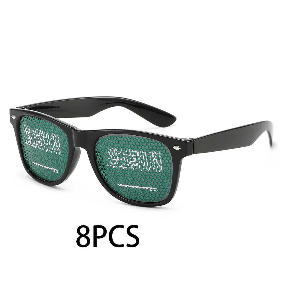 8PCS HD Vision Flag Sunglasses