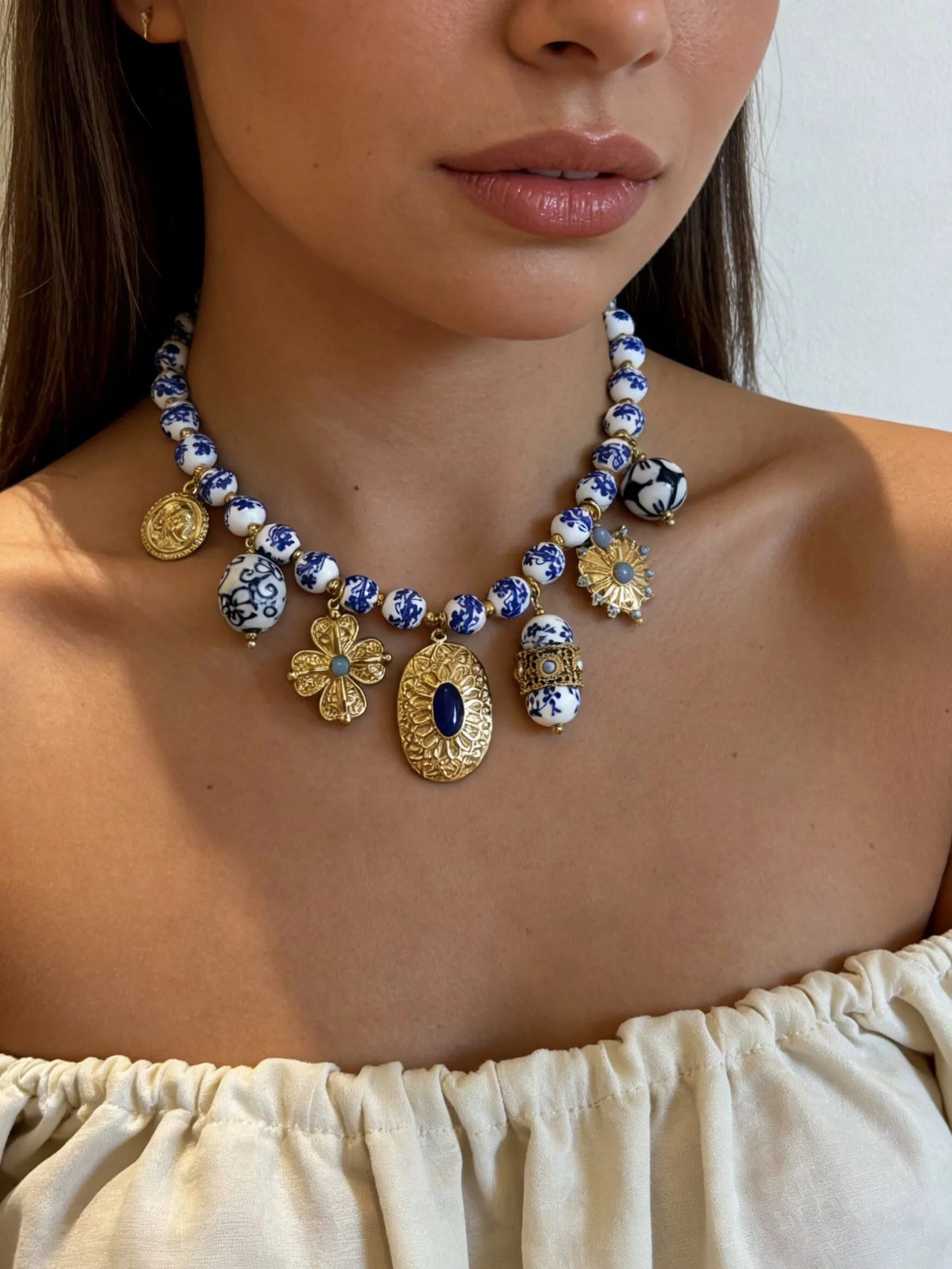 💙 Collier Bohème Azulejo