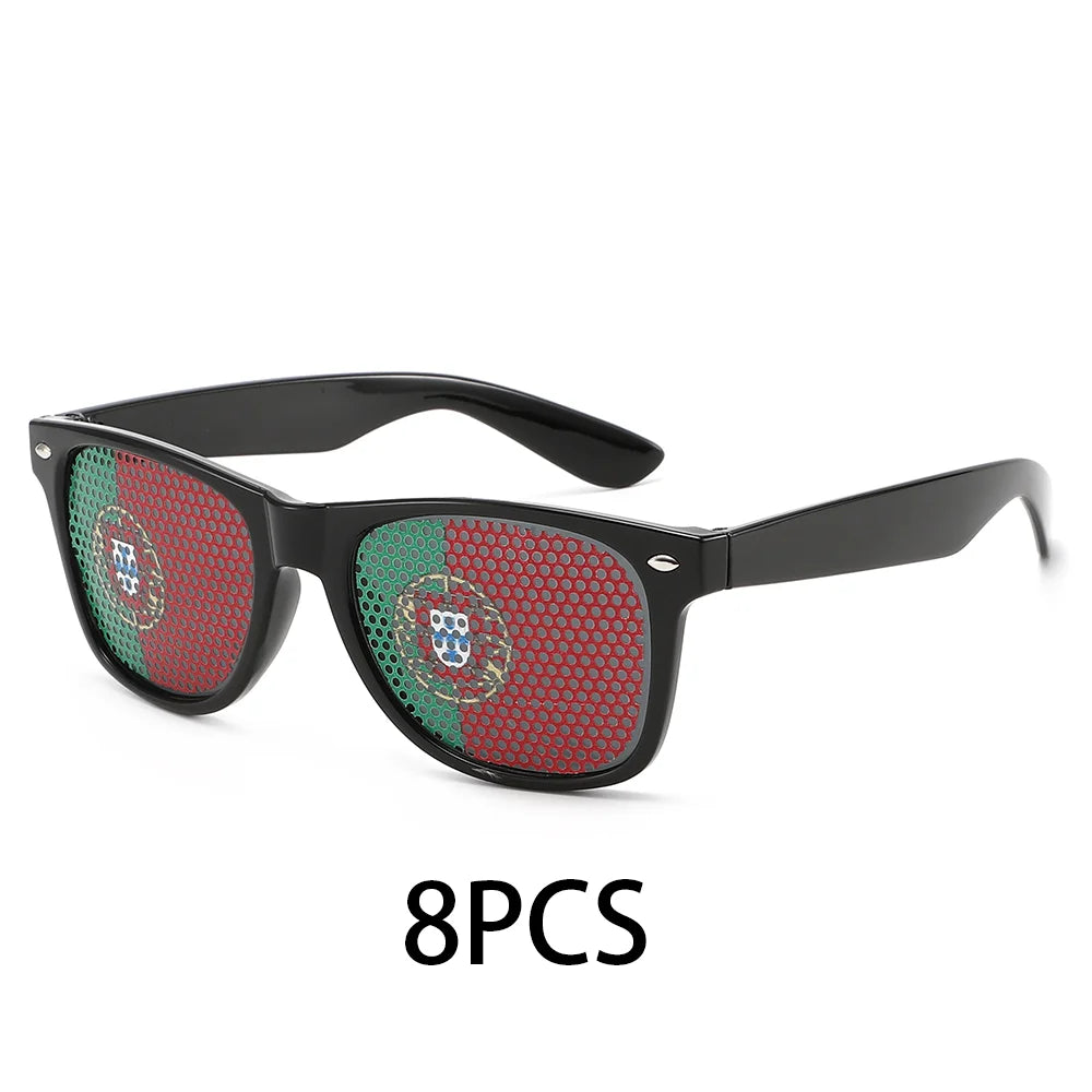 8PCS HD Vision Flag Sunglasses