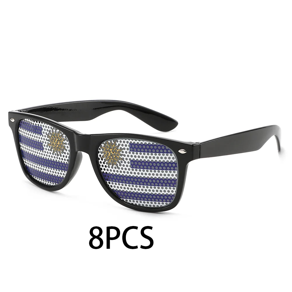 8PCS HD Vision Flag Sunglasses