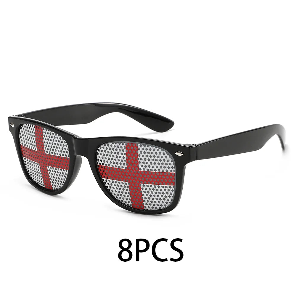 8PCS HD Vision Flag Sunglasses