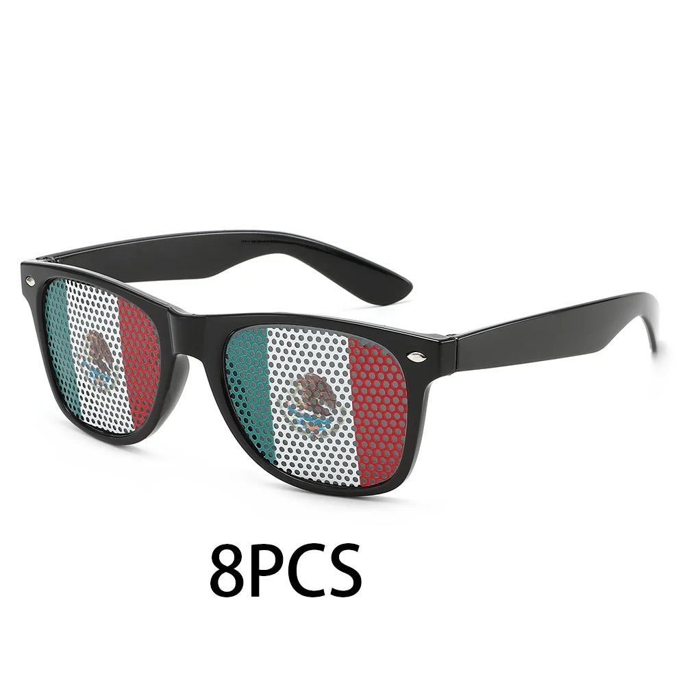 8PCS HD Vision Flag Sunglasses