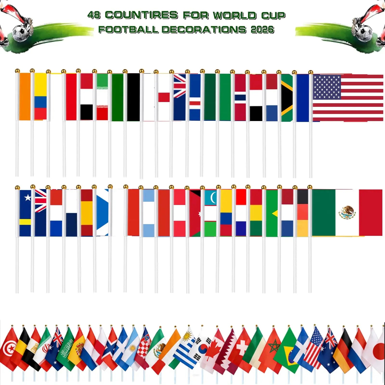 Handheld Flags 48 Countries International