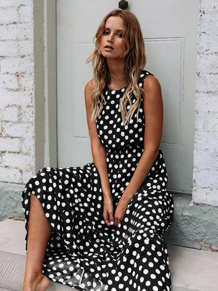 La Dolce Pois – Robe Bohème Riviera