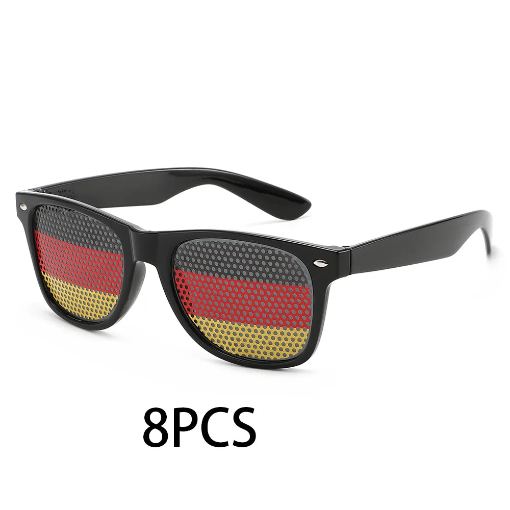 8PCS HD Vision Flag Sunglasses