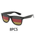 8PCS HD Vision Flag Sunglasses