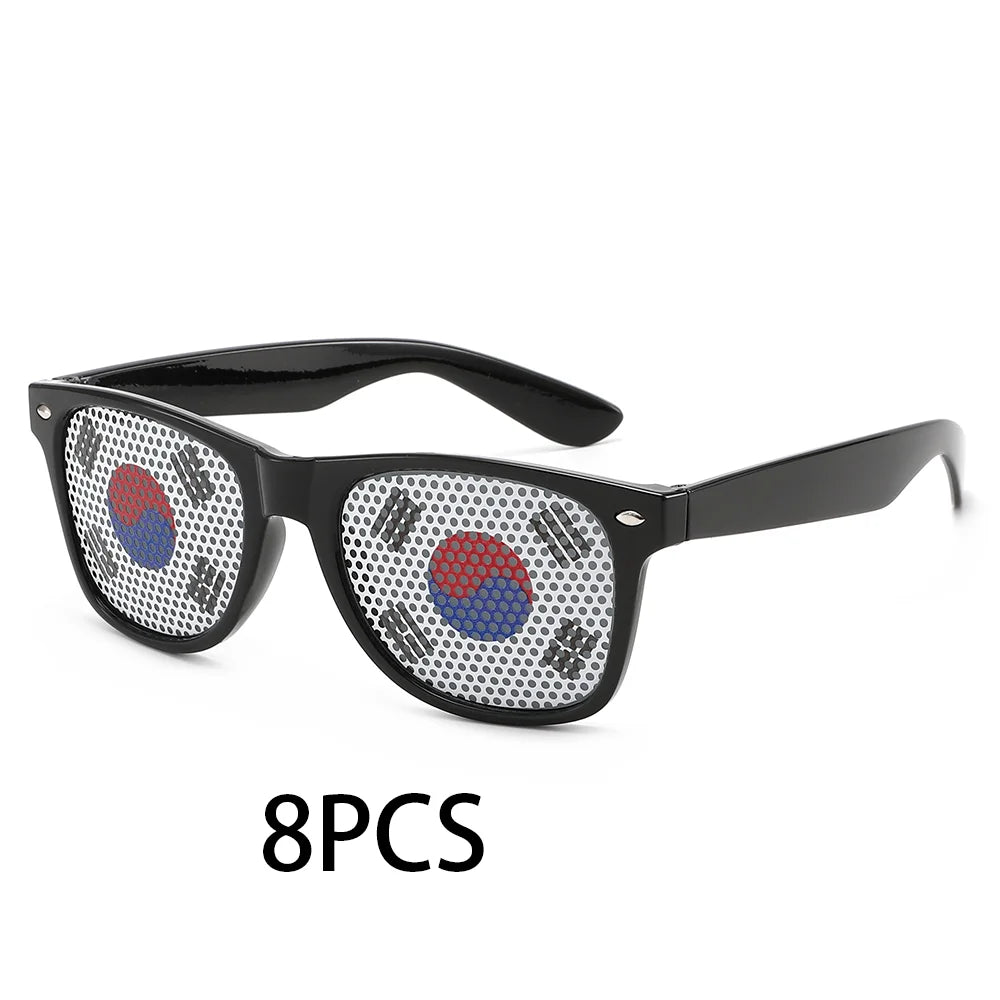 8PCS HD Vision Flag Sunglasses