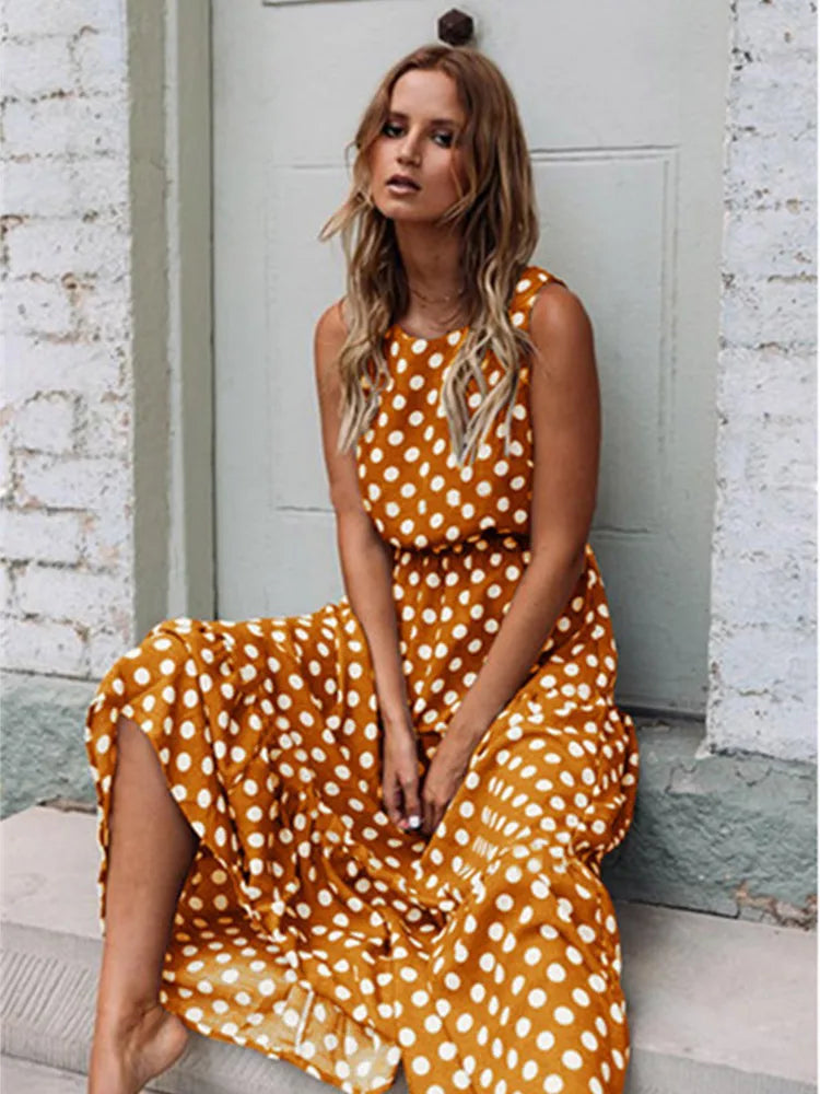 La Dolce Pois – Robe Bohème Riviera