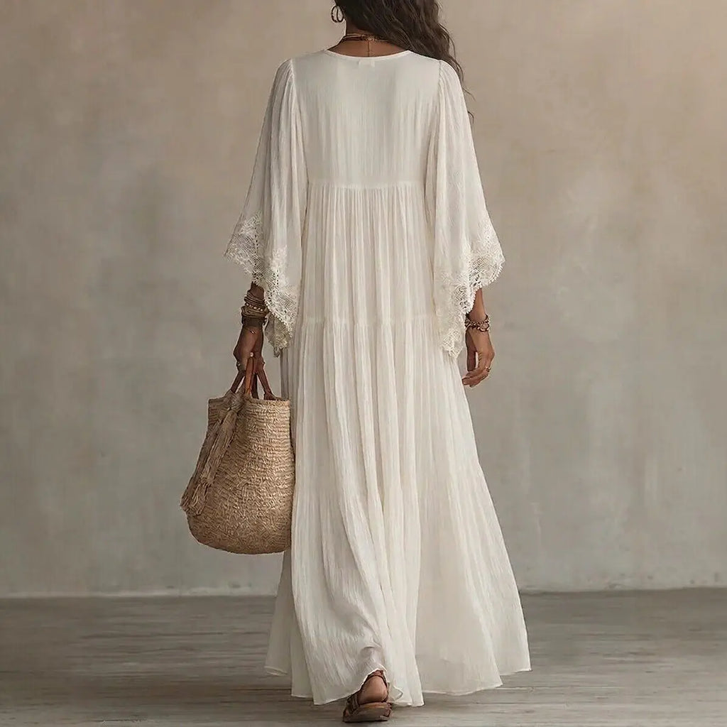 Robe Longue Éclipse – Blanc Ivoire