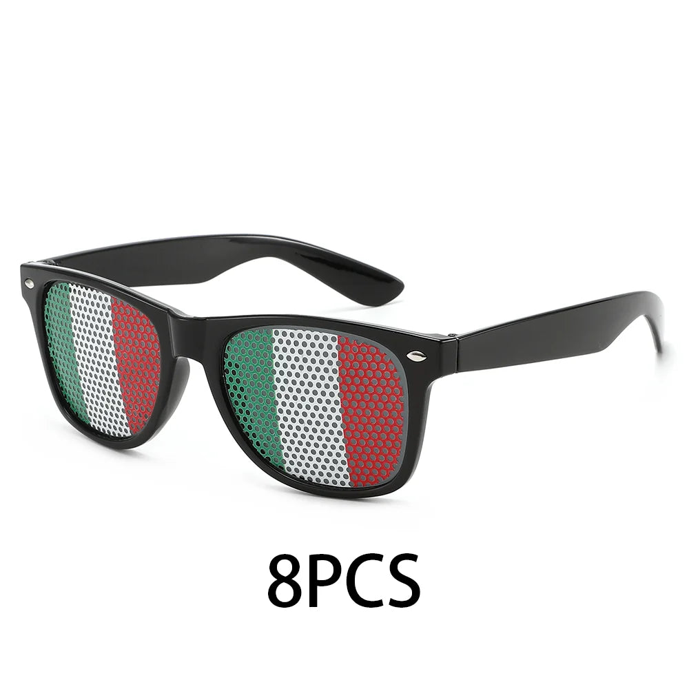 8PCS HD Vision Flag Sunglasses