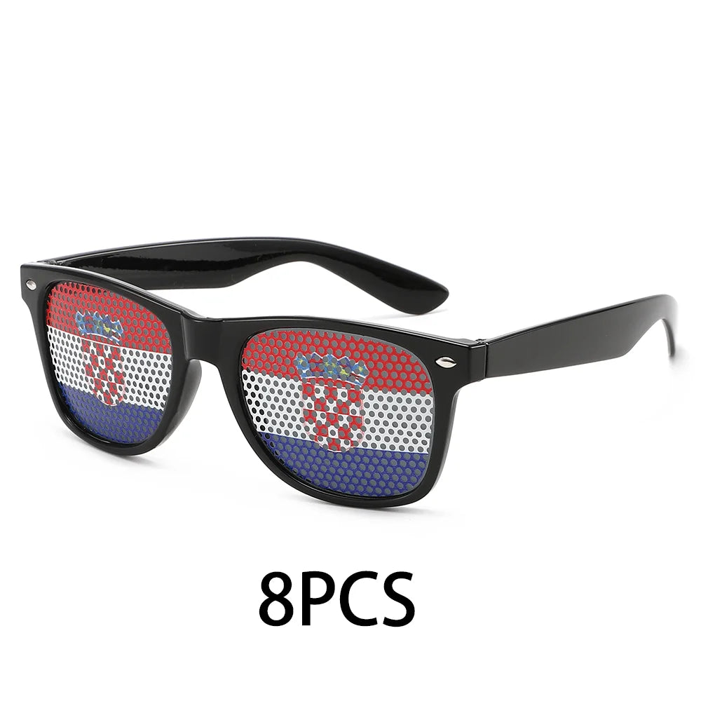 8PCS HD Vision Flag Sunglasses