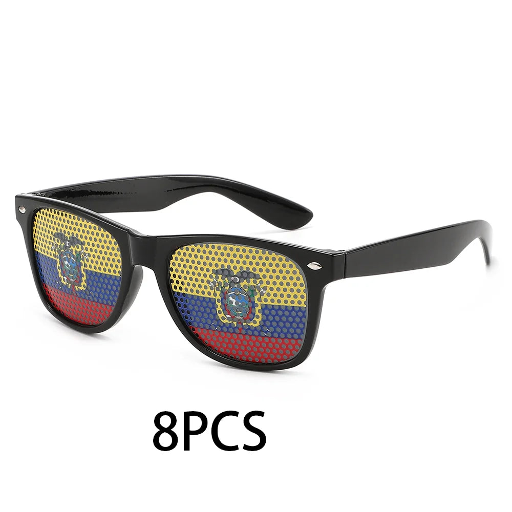 8PCS HD Vision Flag Sunglasses