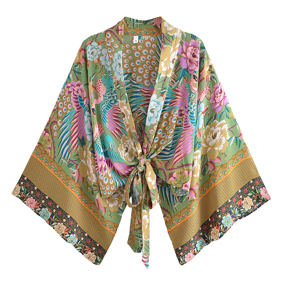 Ensemble Kimono Bohème Paon