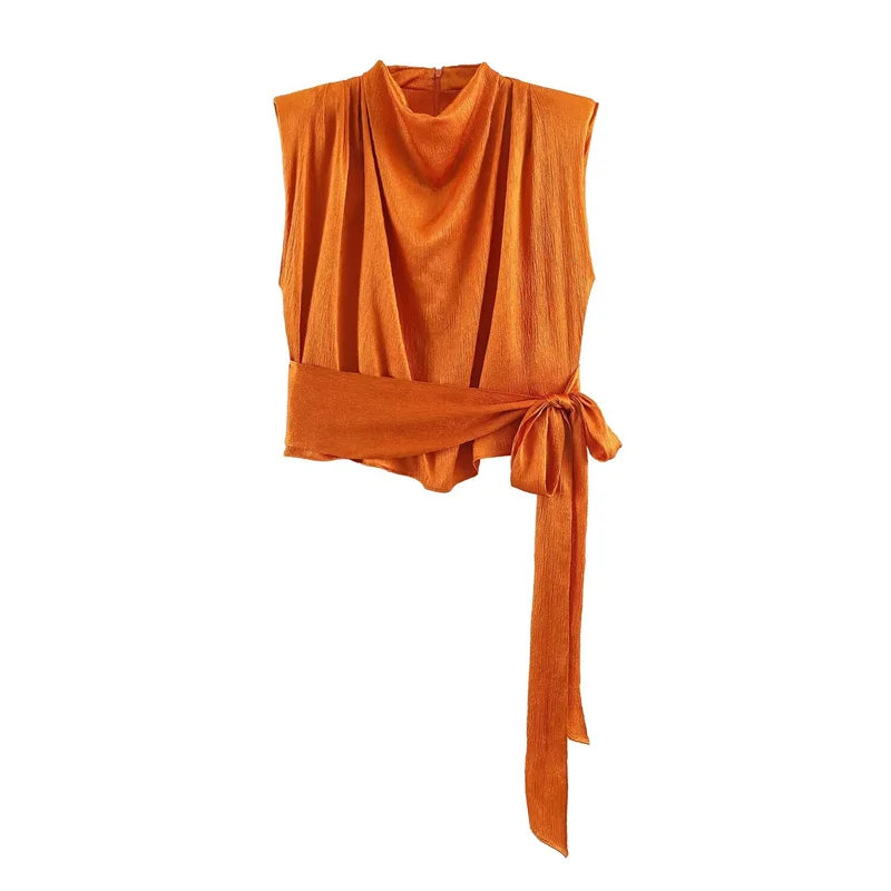 Top Satin "Coucher de Soleil"