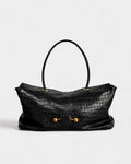 Sac porté épaule effet croco – Golden Details
