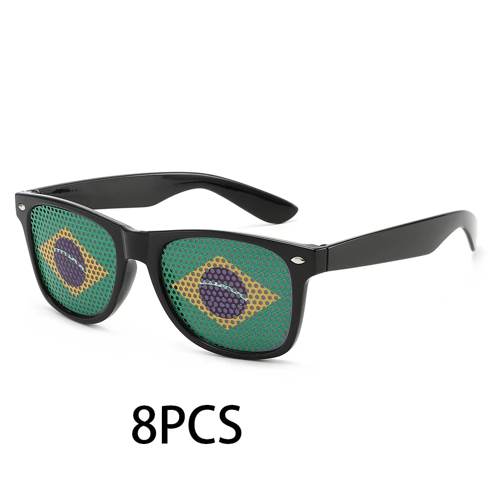 8PCS HD Vision Flag Sunglasses