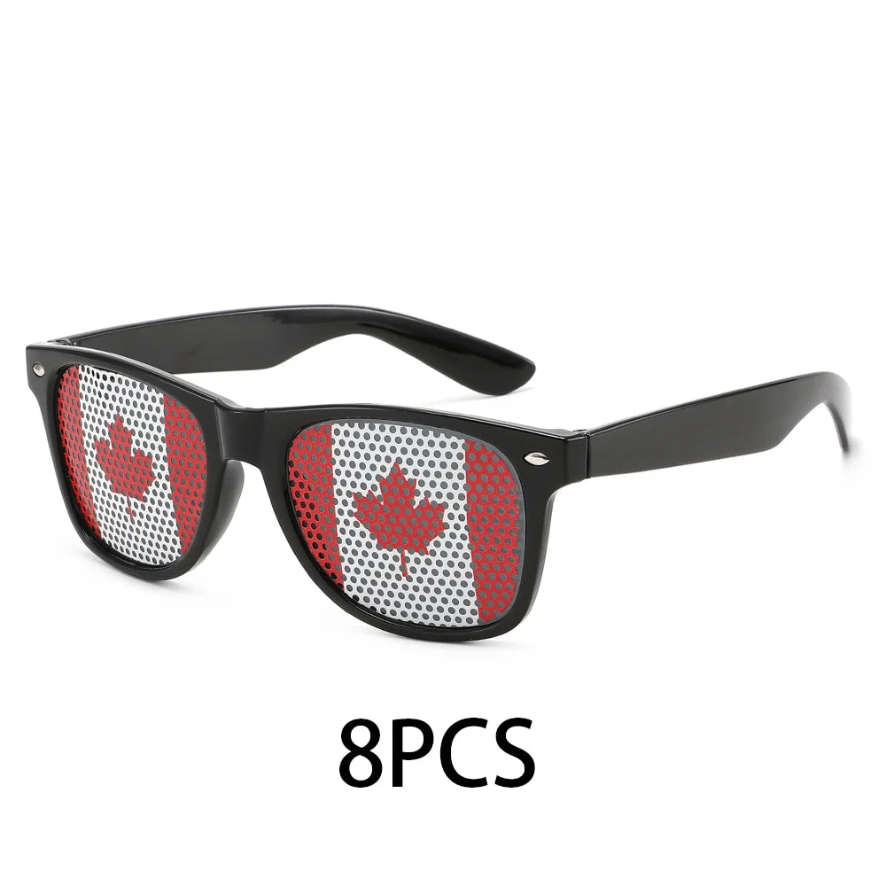 8PCS HD Vision Flag Sunglasses