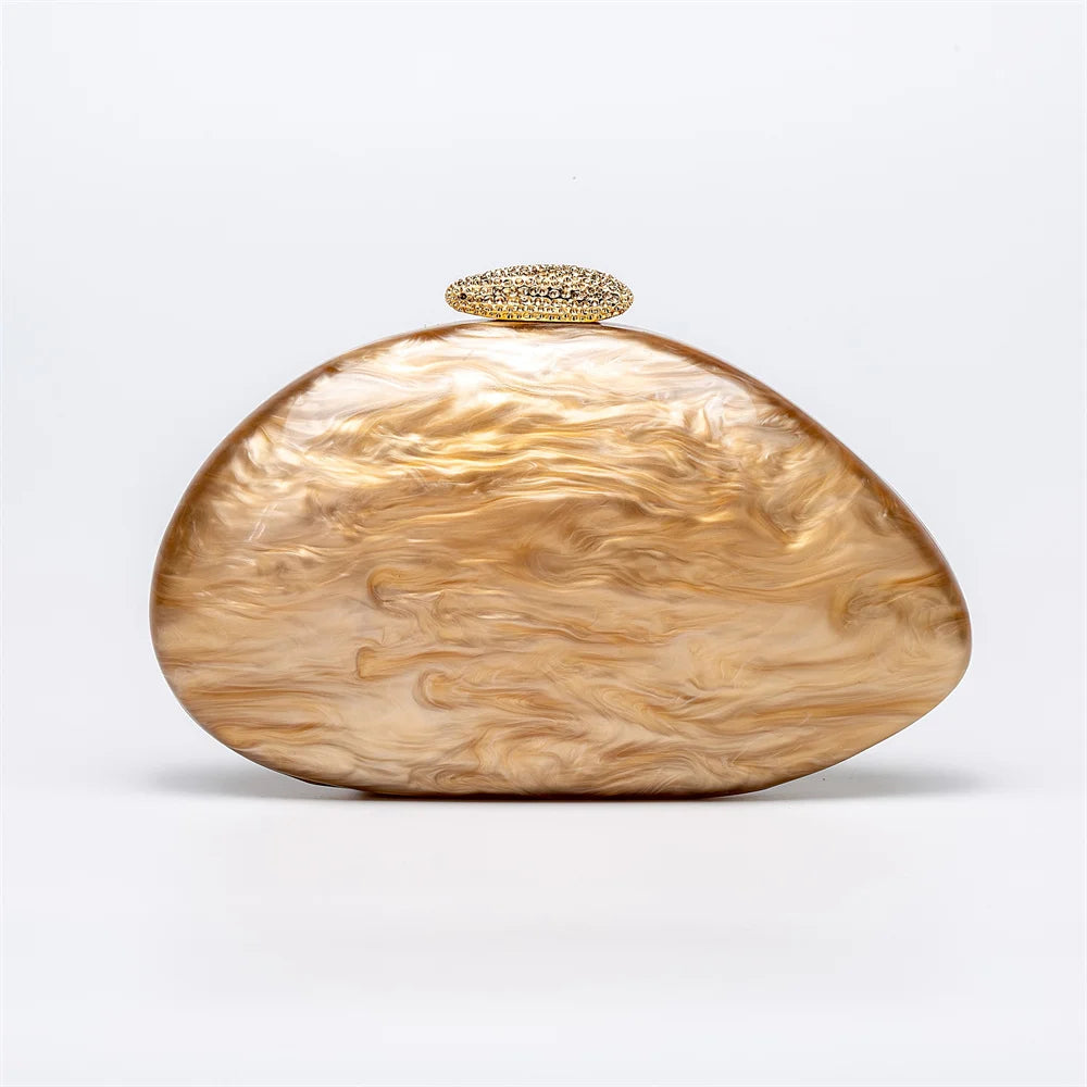 Luna Pearl – Pochette Marbre Doré