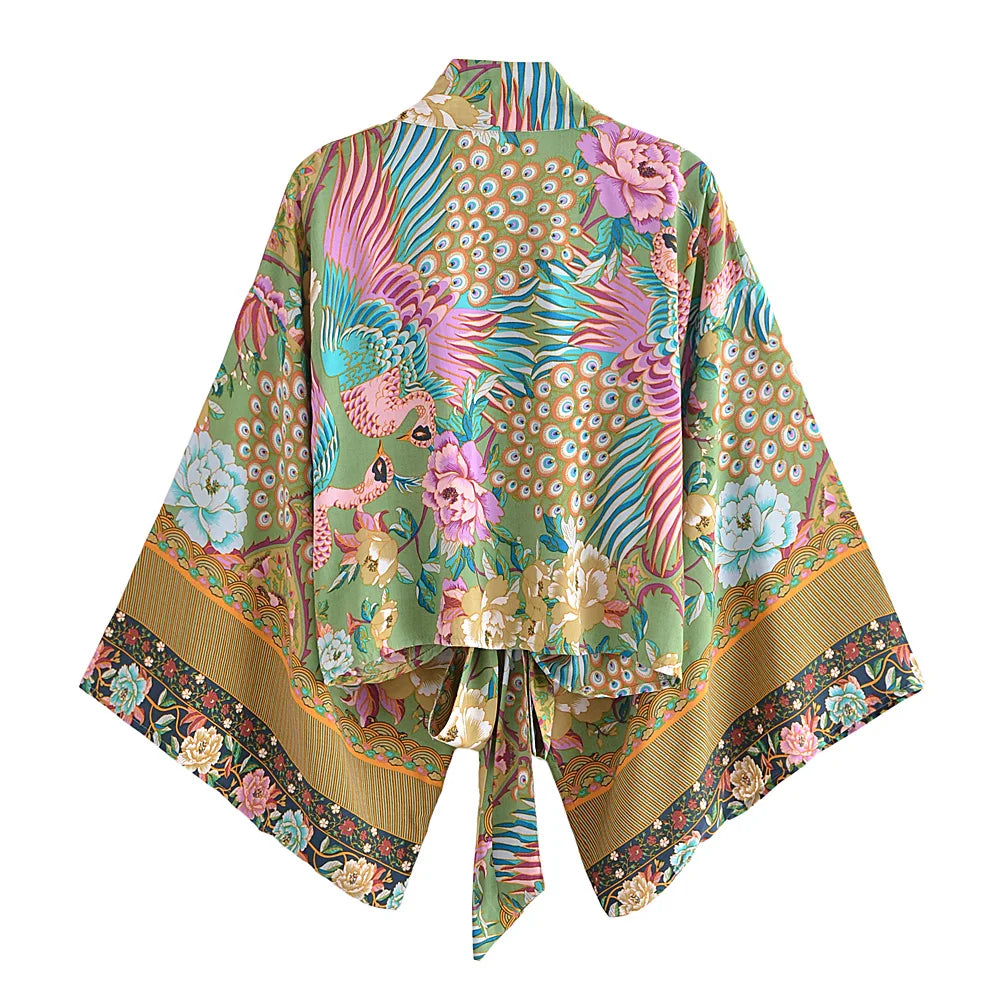 Ensemble Kimono Bohème Paon
