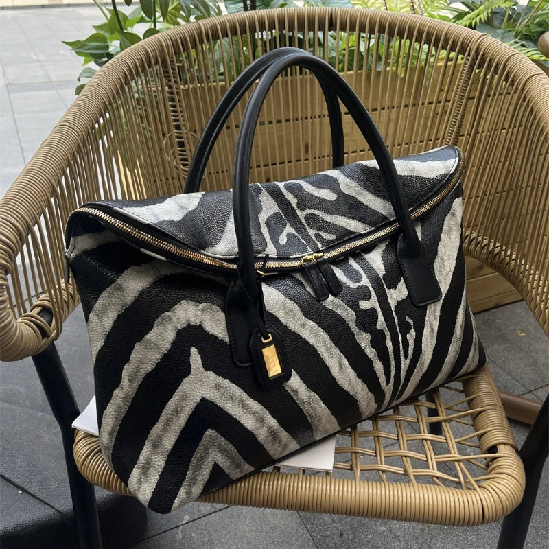 Grand sac zébré – City Tote