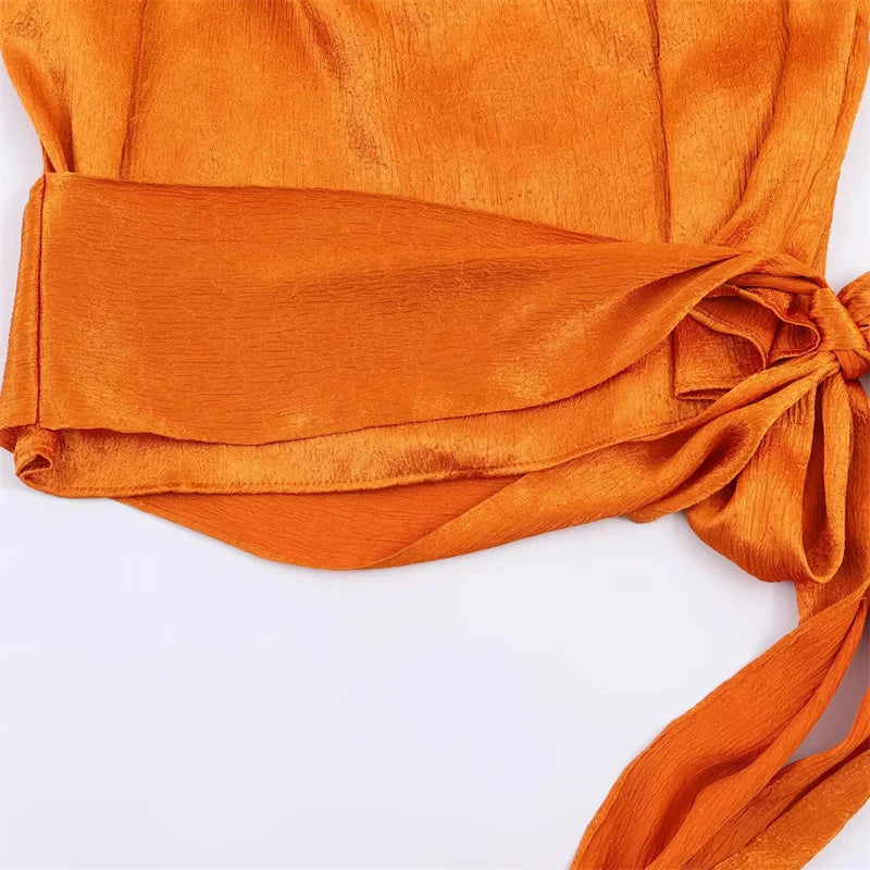 Top Satin "Coucher de Soleil"