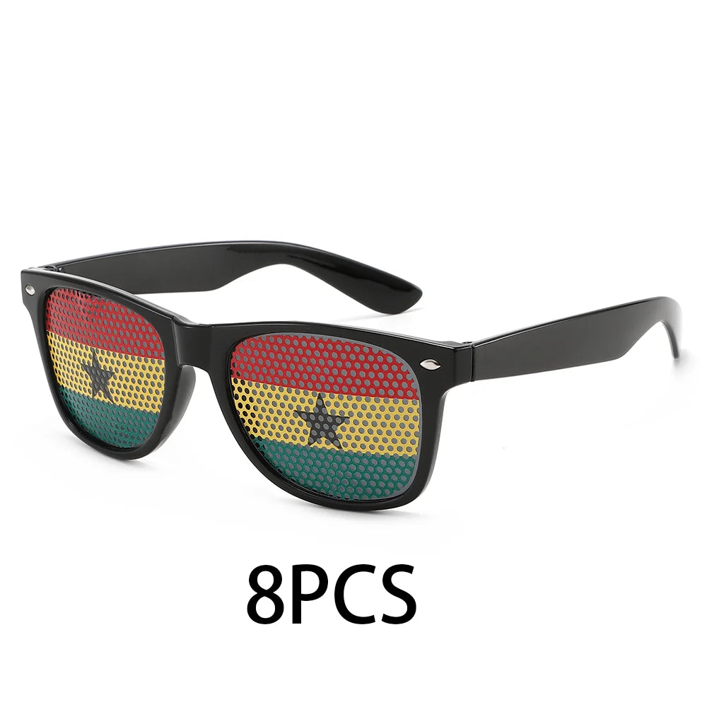 8PCS HD Vision Flag Sunglasses