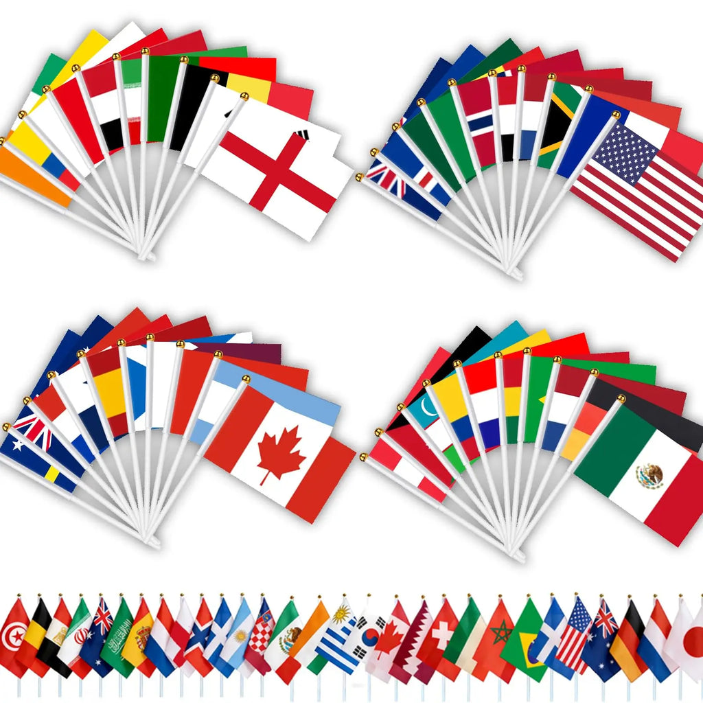 Handheld Flags 48 Countries International