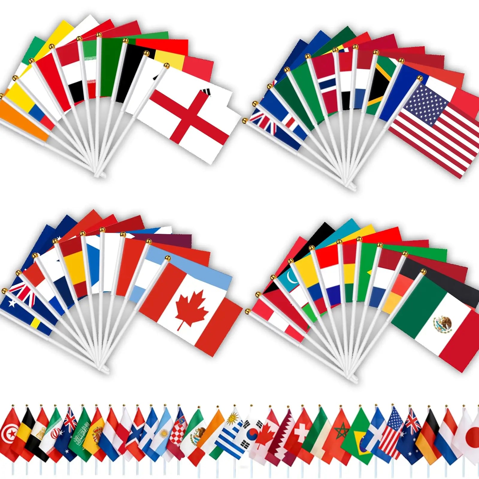 Handheld Flags 48 Countries International