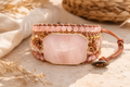 Bracelet Quartz Rosé Bohème