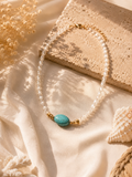 Collier Azure Pearl