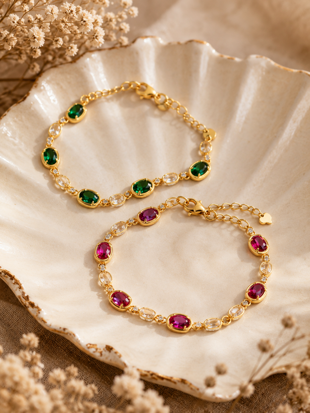 Emerald or Ruby Bracelet