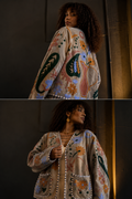 Veste Alya velours beige