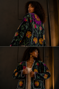 Veste Alya noir brodée